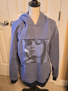Taylor Swift Blue Midnights Hoodie Sweatshirt with Black Photo Print